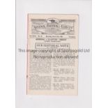 ARSENAL Programme for the home London Combination League match v Clapton Orient 14/3/1936, very