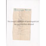 SOUTHEND UNITED ORIGINAL AUTOGRAPHS Twelve original hand signed players autographs c.1948 on
