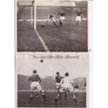 CHELSEA Three 8" X 6" B/W action Press photos with stamps on the reverse from home matches v