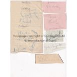 CRICKET AUTOGRAPHS Approximately 25 autographs from the 1930's - 1950's. Generally good