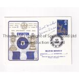 DIXIE DEAN AUTOGRAPH Signed First Day Cover, Everton v Liverpool 28/10/1978. Good