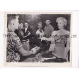 MARILYN MUNROE A 10" X 8" BW Press photo with 20th Century stamp and notation printed on the