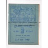 1939 MILLWALL V GRIMSBY TOWN FA CUP Programme for the tie at The Den on 21/1/39. Slight fold and