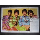 BEATLES Double crown size, 30" X 20" Sgt. Pepper Souvenir Poster issued by the official Beatles