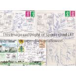 SIGNED FIRST DAY COVERS Four signed covers: Blackpool back in Division One 17/8/1970 X 21