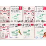 ARSENAL 1970/1 AUTOGRAPHS Five hand stamped First Day Covers with Arsenal "Double" Into Europe