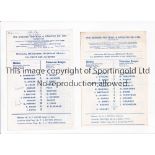 CHELSEA V TOTTENHAM HOTSPUR Two single sheet programmes for matches played at Chelsea 28/2/68 SECL