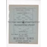 NEUTRAL AT MILLWALL F.C. 1919 Single sheet programme for Southern League v Corinthians 29/12/1919