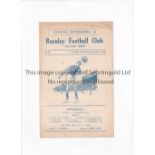 BURNLEY V CHESTERFIELD 1947 Programme for the League match at Burnley 5/5/1947, slightly creased.