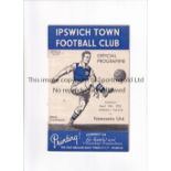 IPSWICH TOWN V NEWCASTLE UNITED 1937 Programme for the Friendly at Ipswich 19/4/1937, very