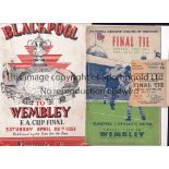 1951 FA CUP FINAL BLACKPOOL V NEWCASTLE UNITED Programme, ticket and Blackpool brochure for 1951