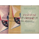 FESTIVAL OF BRITAIN 1951 Official brochures for Booklets, London, Glasgow and Mitcham. Generally