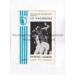 MAGDEBURG V SPORTING LISBON 1974 ECWC SEMI-FINAL Programme for the 2nd Leg at Magdeburg 24/4/1974,