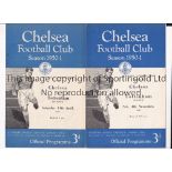 CHELSEA V TOTTENHAM HOTSPUR Two programmes for Reserve Team matches at Chelsea 4/11/1950 and 14/4/