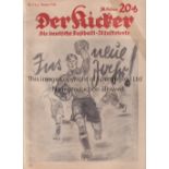 DER KICKER MAGAZINE 1935 A German football magazine 1/1/1935 covering results and reports of