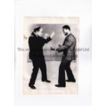 BOB HOPE & JOE FRAZIER PRESS PHOTO An 8" X 6" B/W Press photo with stamp and paper notation on the