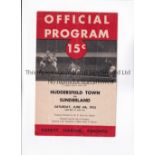 HUDDERSFIELD TOWN V SUNDERLAND 1955 IN CANADA Programme for the match in the Varsity Stadium,