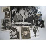 SIR WINSTON CHURCHILL Ten original B/W Press photos with stamps on the reverse and the majority with