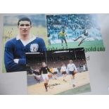 SCOTLAND AUTOGRAPHS Three photos of former Internationals from the 1960s, Billy McNeill, Peter