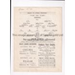 ARSENAL Programme for the home League match v Notts County 24/12/1923, horizontal fold, team changes