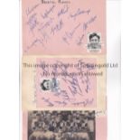 BRISTOL ROVERS AUTOGRAPHS Three album sheets with 26 signatures from the early 1950's and a team