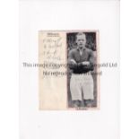 PORTSMOUTH 1933/4 AUTOGRAPHS An album sheet signed by 8 players including Worrall, Rochford,