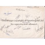 NORWICH CITY 1971-2 / AUTOGRAPHS A white sheet signed by 14 players. Generally good