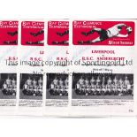 RAY CLEMENCE TESTIMONIAL 1980 / LIVERPOOL / AUTOGRAPHS Four programmes, all signed on the front