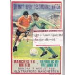 GEORGE BEST Programme, ticket and newspaper cutting for the Matt Busby Testimonial, Manchester