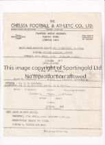 CHELSEA Single sheet programme for the home SECL Cup S-F v Fulham 26/4/1955, slightly creased,