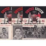MANCHESTER UNITED 1955/6 Complete set of 22 home programmes for the Championship season, numbers 1-