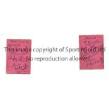 SWANSEA TOWN / NEWPORT COUNTY / 1929-30 AUTOGRAPHS Album page with 11 Swansea signatures on one side