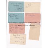 1935/6 REFEREE AUTOGRAPHS Seven album sheets individually signed by referees including Twist,