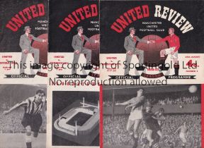 MANCHESTER UNITED 1956/7 Twenty one home programmes for the Championship season including 20 X