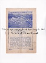 SHREWSBURY TOWN 1950-1 / FIRST LEAGUE SEASON Programme for the home match v Bradford City 27/1/1951,