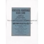 CHESTER V STOKE CITY 1947 FA CUP Programme for the tie at Chester 25/1/1947, slightly creased.