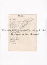 STOKE CITY 1935/6 AUTOGRAPHS An album sheet signed by 12 players and Trainer, Nuttall. Players