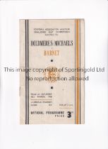 1948 F.A. AMATEUR CUP SEMI-FINAL AT ARSENAL F.C. Programme for Boldmere St. Michael's v Barnet 13/