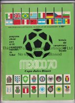 1970 WORLD CUP MEXICO Official Tournament programme, Green cover, 144 pages. Generally good