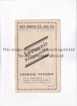 LEITH ATHLETIC V RANGERS 1947 Colour photocopy of the programme for the official opening of Old