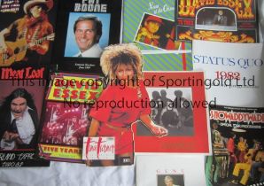 POP MUSIC CONCERT PROGRAMMES Thirty one different programmes including Cliff Richard X 4, The