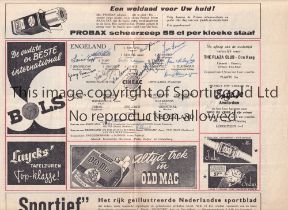 NETHERLANDS V ENGLAND 1954 AMATEUR INTERNATIONAL / AUTOGRAPHS Programme for the match in Rotterdam