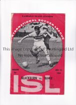 BLACKBURN ROVERS V BAHIA 1964 IN USA Programme for the match at the Randalls Island Stadium, New