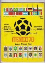 1970 WORLD CUP MEXICO Official Tournament programme, Yellow cover, 132 pages. Generally good
