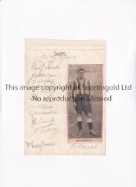 FULHAM 1935/6 AUTOGRAPHS An album sheet signed by 12 players and Trainer Voisey. Players including