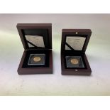 2 cased gold full sovereigns