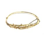 A 9ct gold Edwardian bangle. 6g total