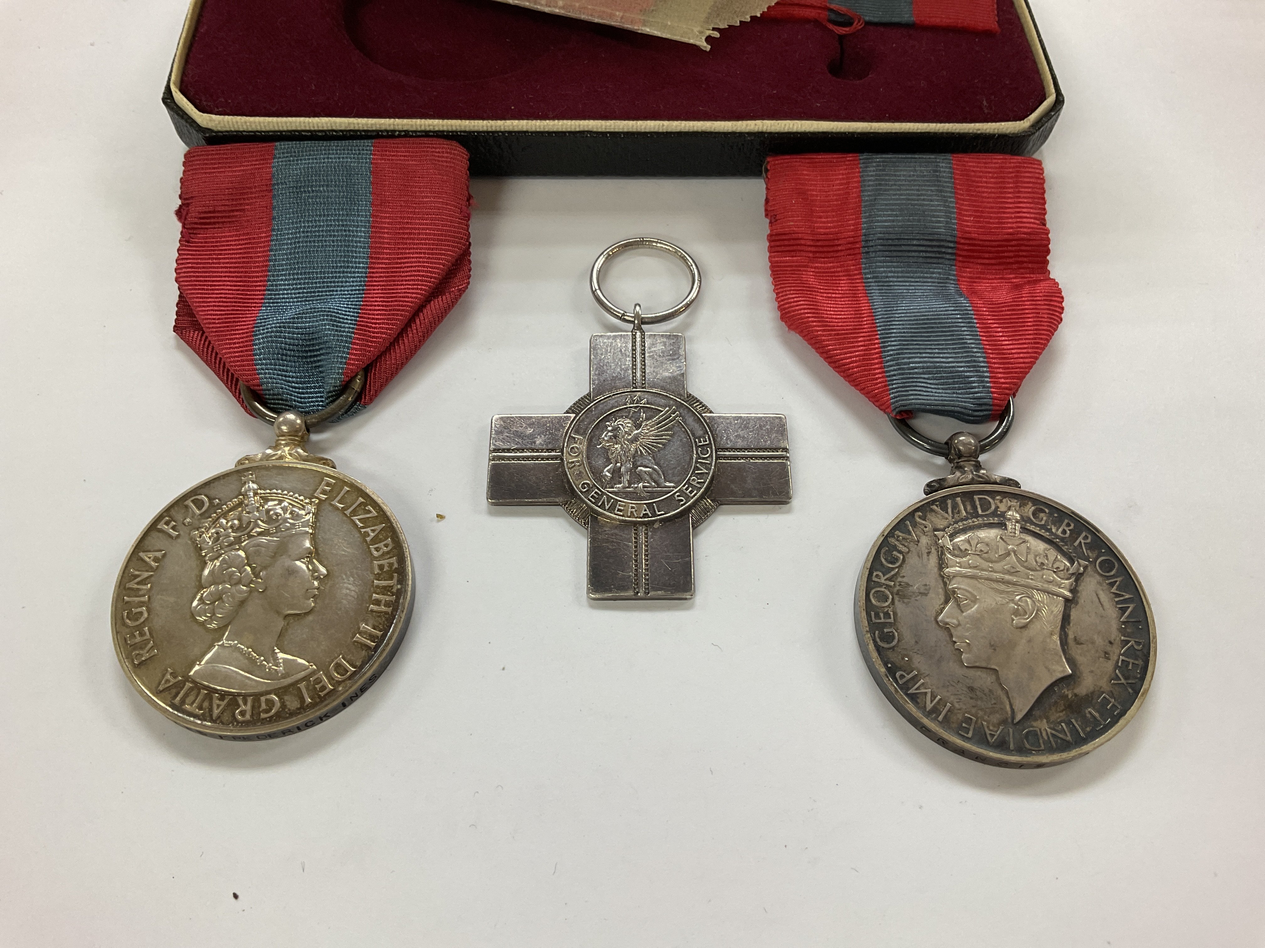 2 Imperial service medals, 1 for Francis Agger, th