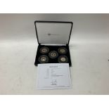 Heirloom 9 carat gold house of Windsor 5 x coin se