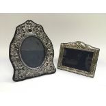 Two Edwardian style photo frames, largest approx 1